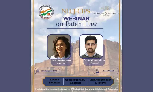 NLUJ: Webinar On Patent Law: Competition Law And Patents, Biotech And Patents, Dispute Resolution And Patents